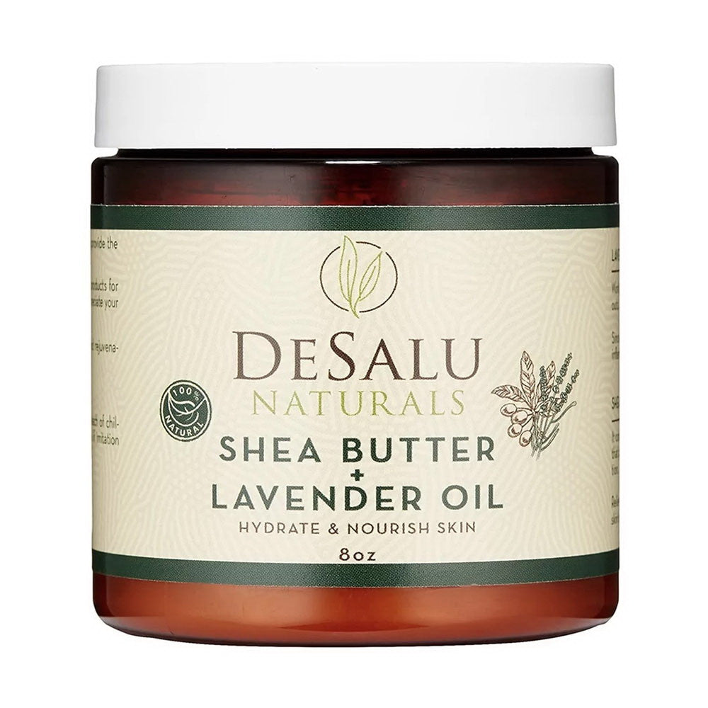Desalu Naturals Pure Shea Butter with Lavender Oil, 8 Oz